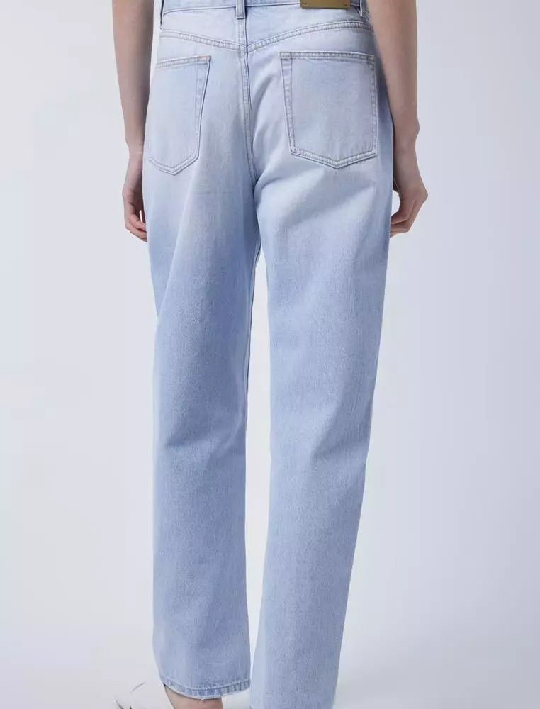 Fitted Denim Long Pants