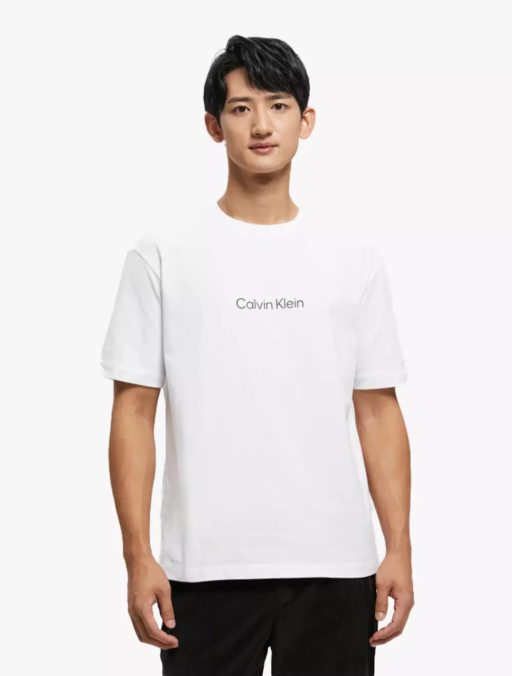 CK JEANS - STANDARD LOGO CREW NECK TEE - white