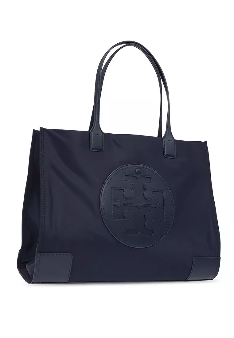 Tory Burch 134837 Emerson Tory Navy With Gold Hardware Women's Large Double  Zip Tote Bag