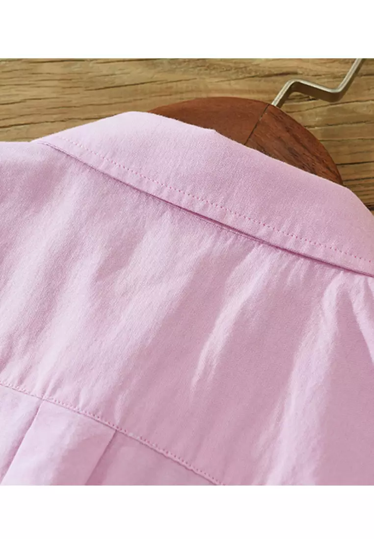 條紋刺繡休閒襯衫 WM-M8805