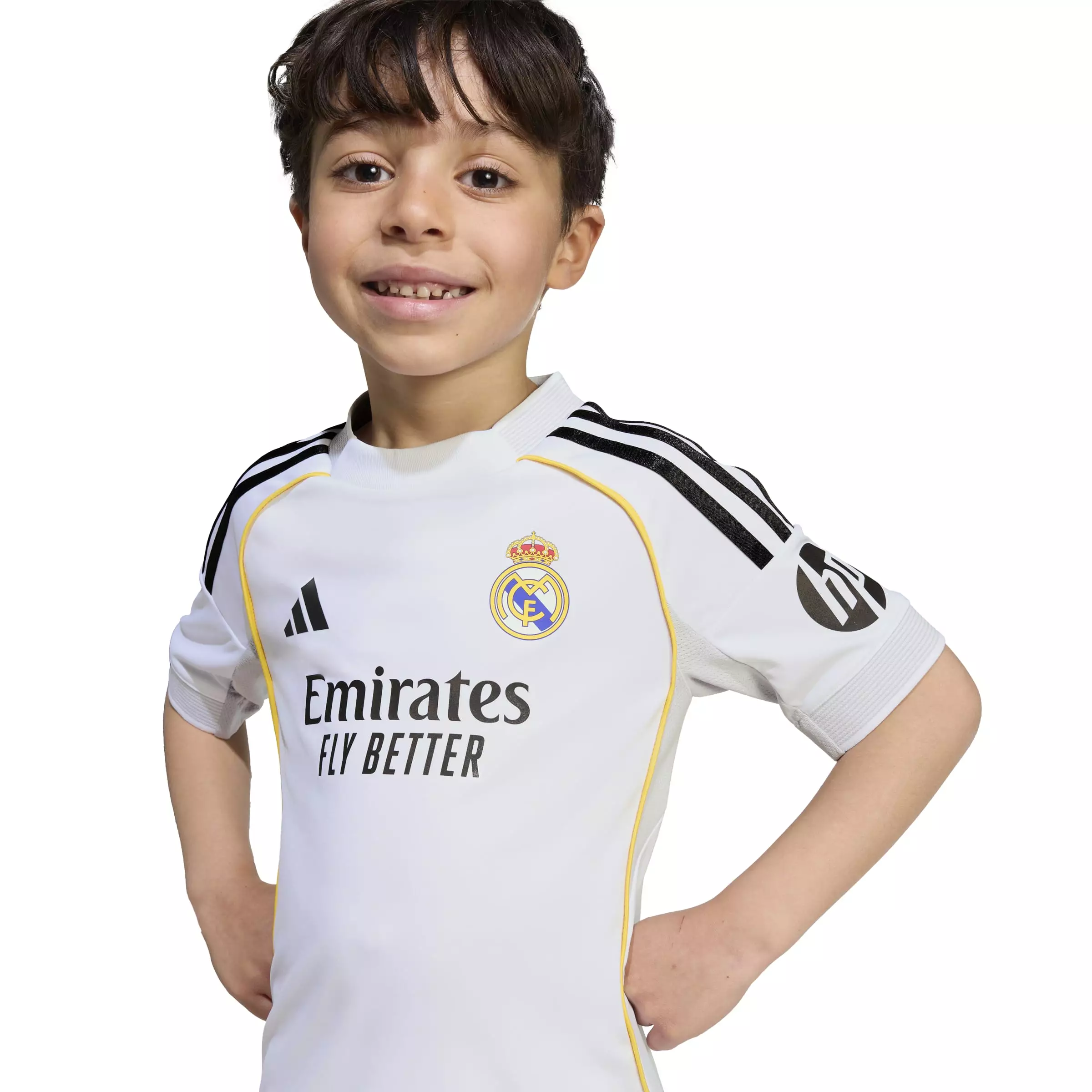 ADIDAS Real Madrid 25/26 Home Mini Kit Kids JN8870 - Jersey Mini Set (Putih)