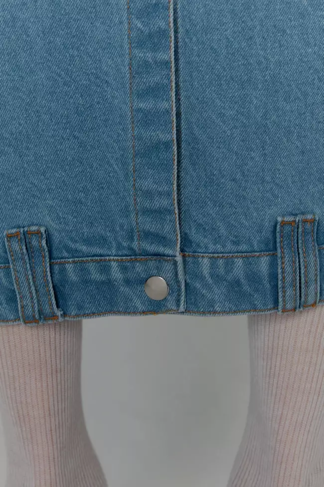 Up Side Down Denim Maxi Skirt