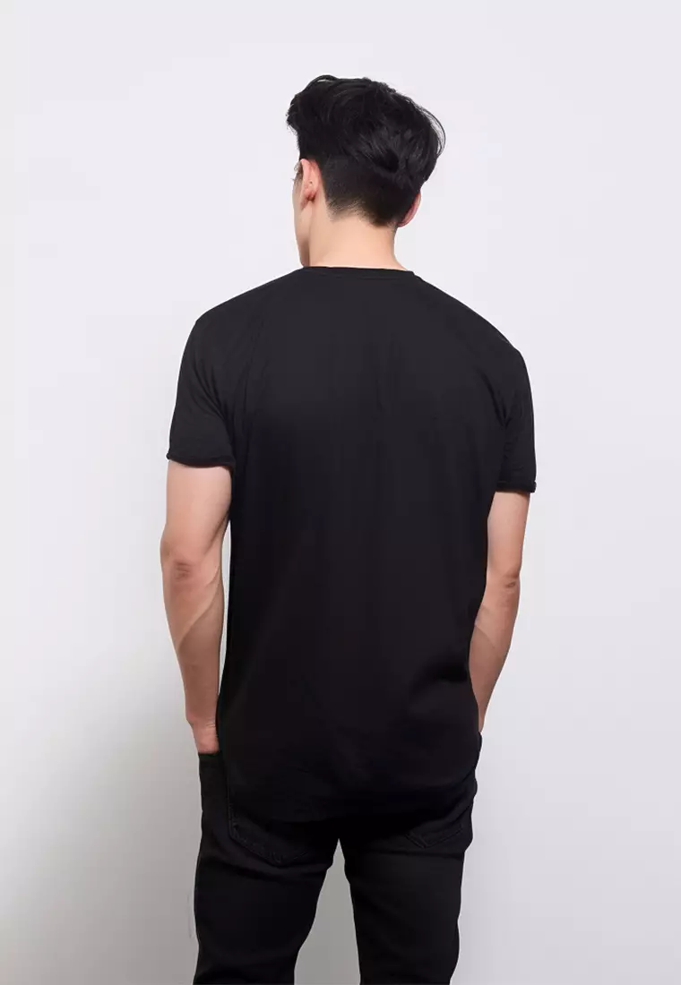 MTE91 Kaos Pria Unisex Draco Muscle T-shirt Hitam