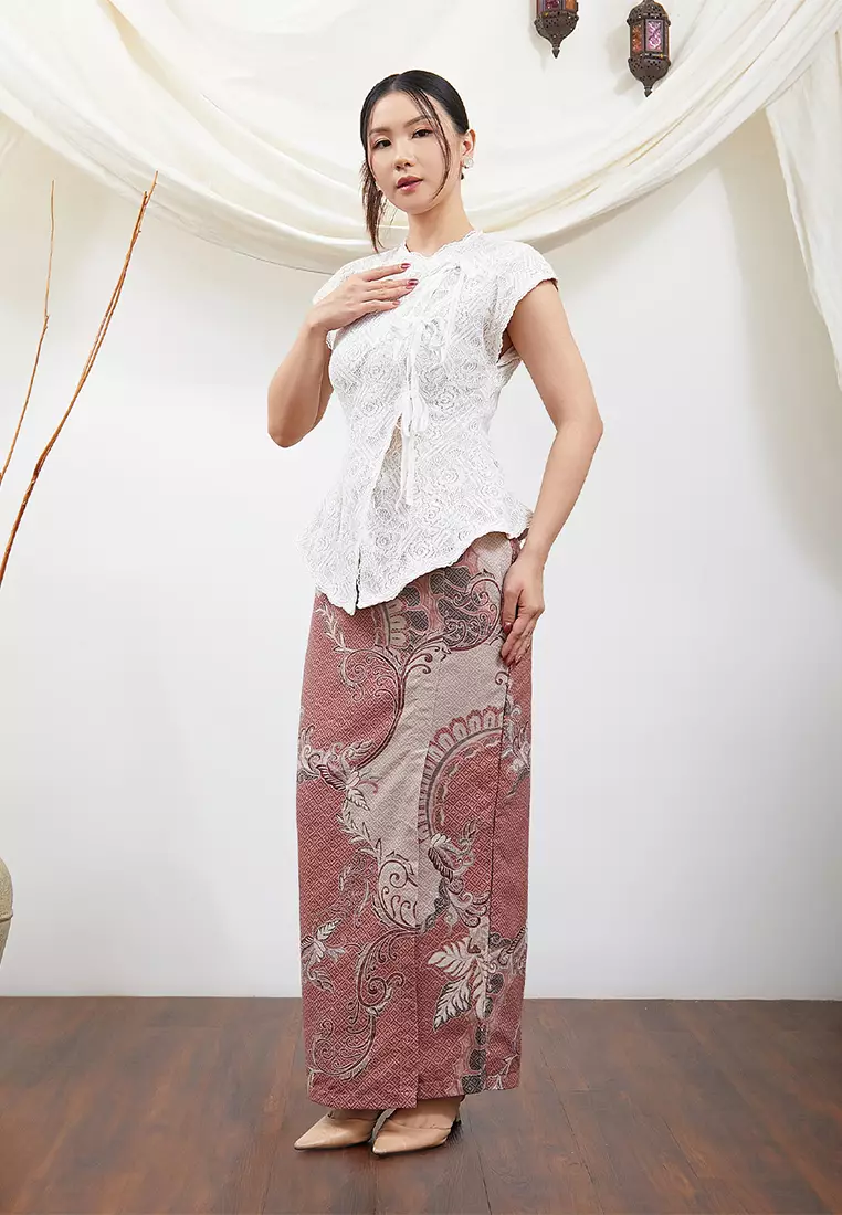 Enzy Batik Rok Batik Exclusive Marakata - Mauve