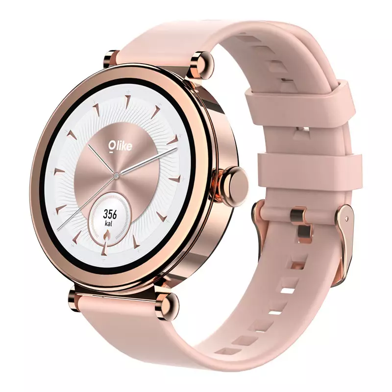 Jam Tangan Wanita Olike Zinc Alloy FL01 Ladies Smartwatch Pink Silicone Strap