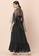 Indya black Black Mukaish Foil One Shoulder Kurta B9D9EAA503AAFBGS_2