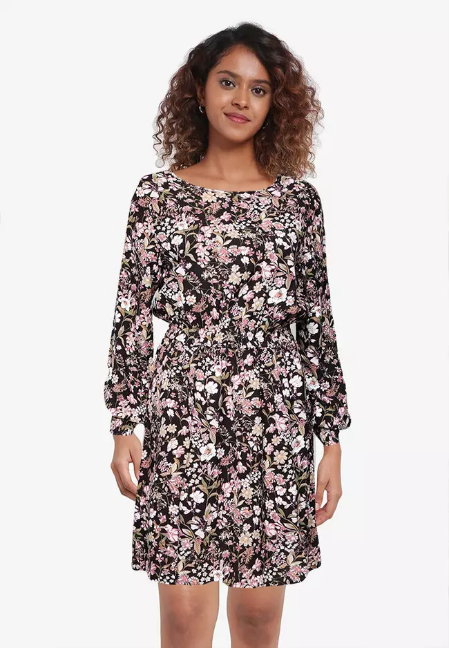 Only printed outlet smock dress