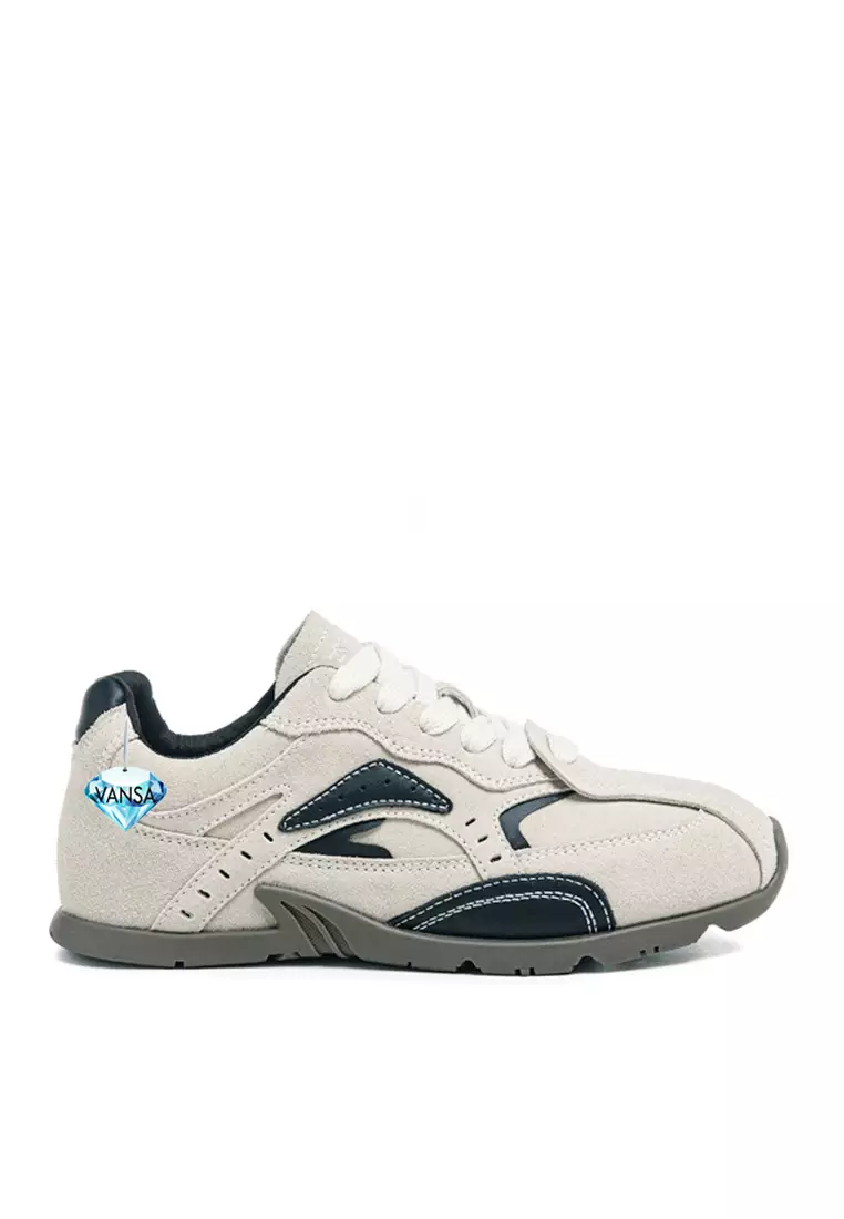 Discount on Twenty Eight Shoes  shoes - SKU: VANSA Color Block Cow Suede Lace Up Sneakers VPW-T-788-6