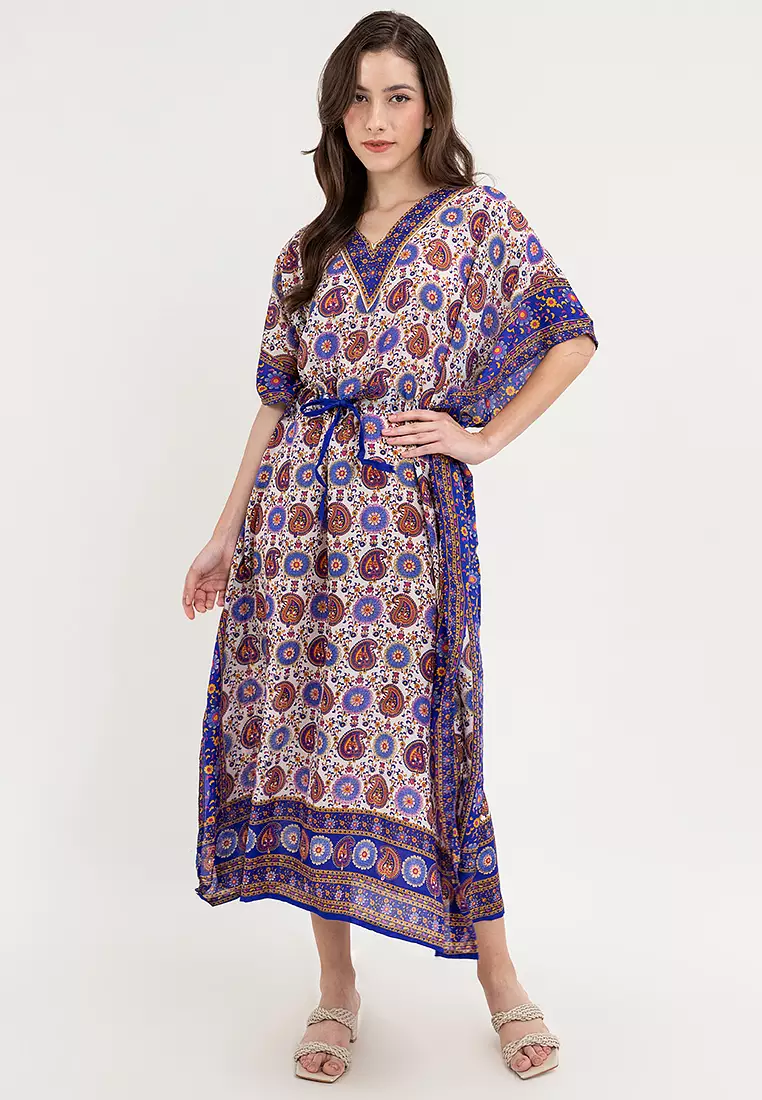 Victoria Vneck Kaftan Dress