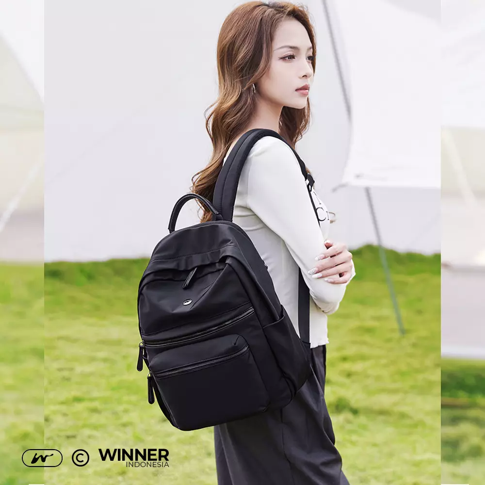 Tas Ransel Laptop 15,6 inch Oxford Anti-Air Backpack Korean Style (T14-028-6528) Warna Hitam 15,6 inch
