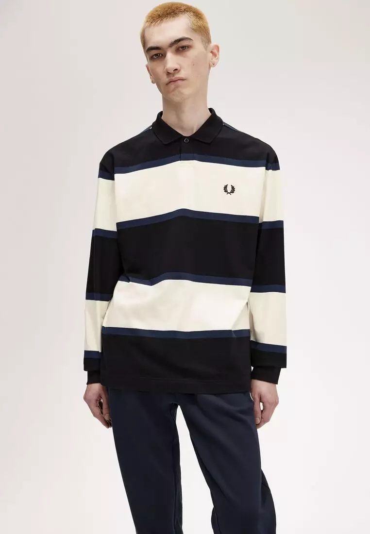 Buy Fred Perry Fred Perry M8519 Striped Long Sleeve Polo