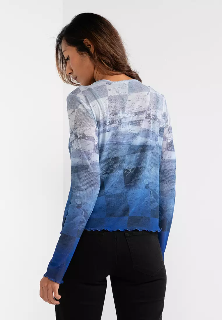 Harley-Davidson Cool Blue Mesh Top