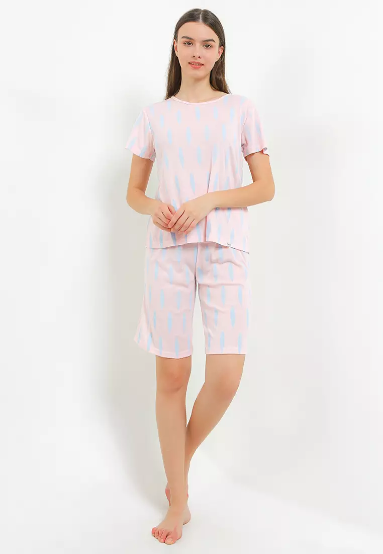 Pyjama Pijama Baju Tidur Short Sleeve Short Pants Sleepwear