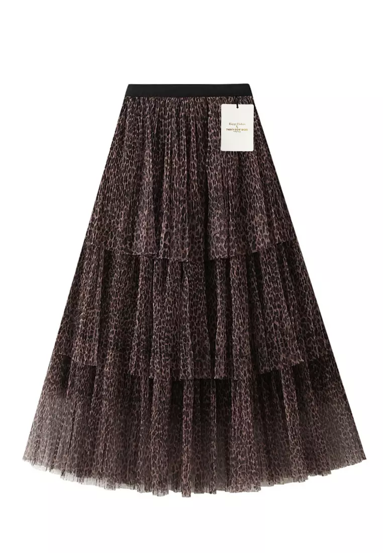 Buy Twenty Eight Shoes Leopard Print Mesh Cake Skirt AF5029 2025