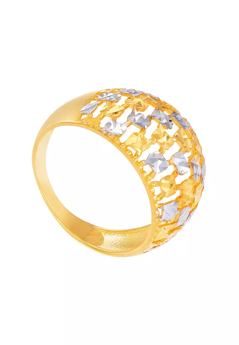HABIB Oro Italia 916 Yellow and White Gold Ring GR51730823(YW)-BI