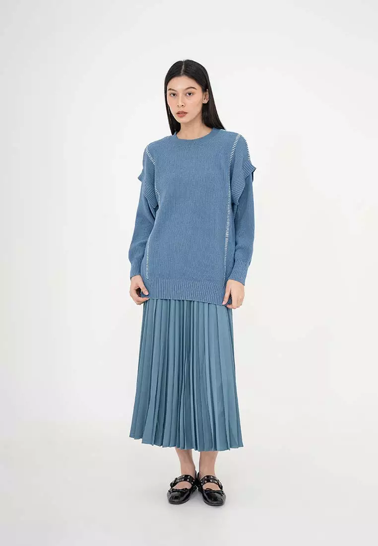 Earth Music & Ecology - Jura Contrast Stitch Knit