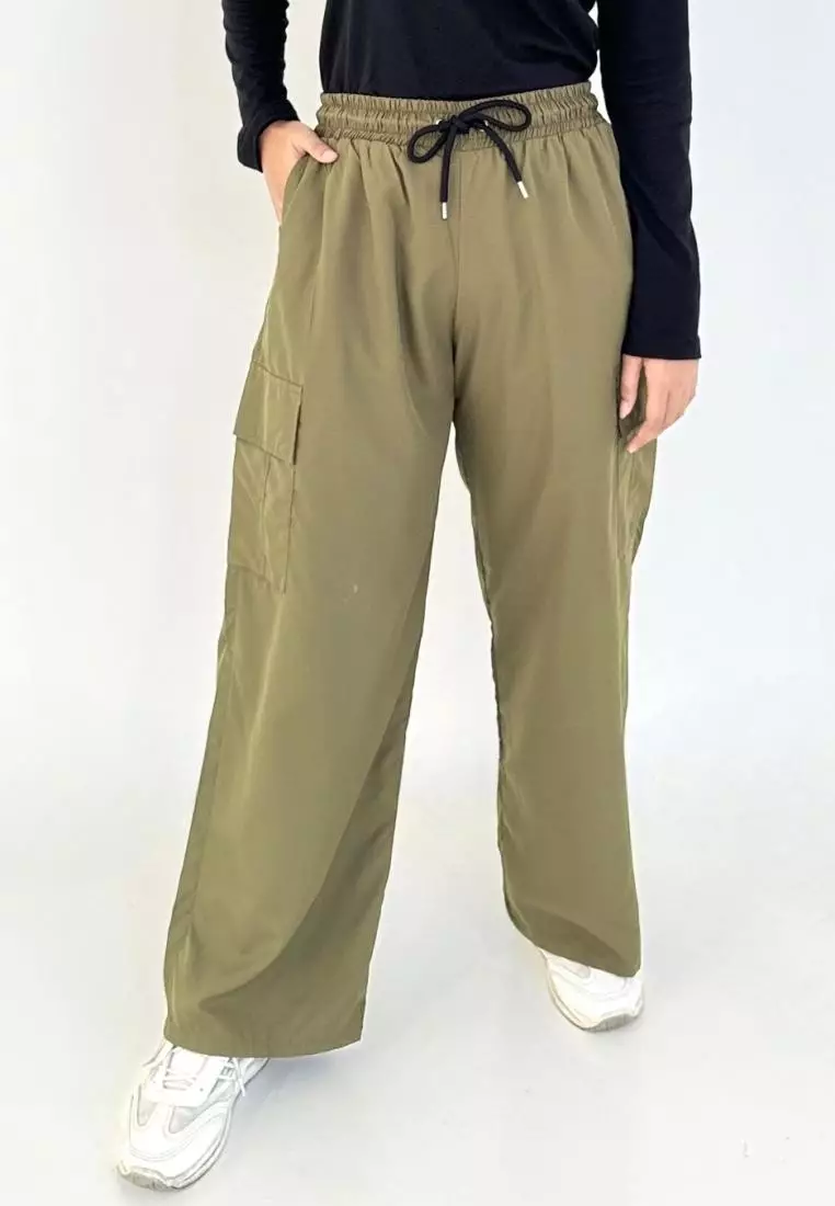 BUY 1 GET 1 FREE Alia Cargo Pants [Army - Black]