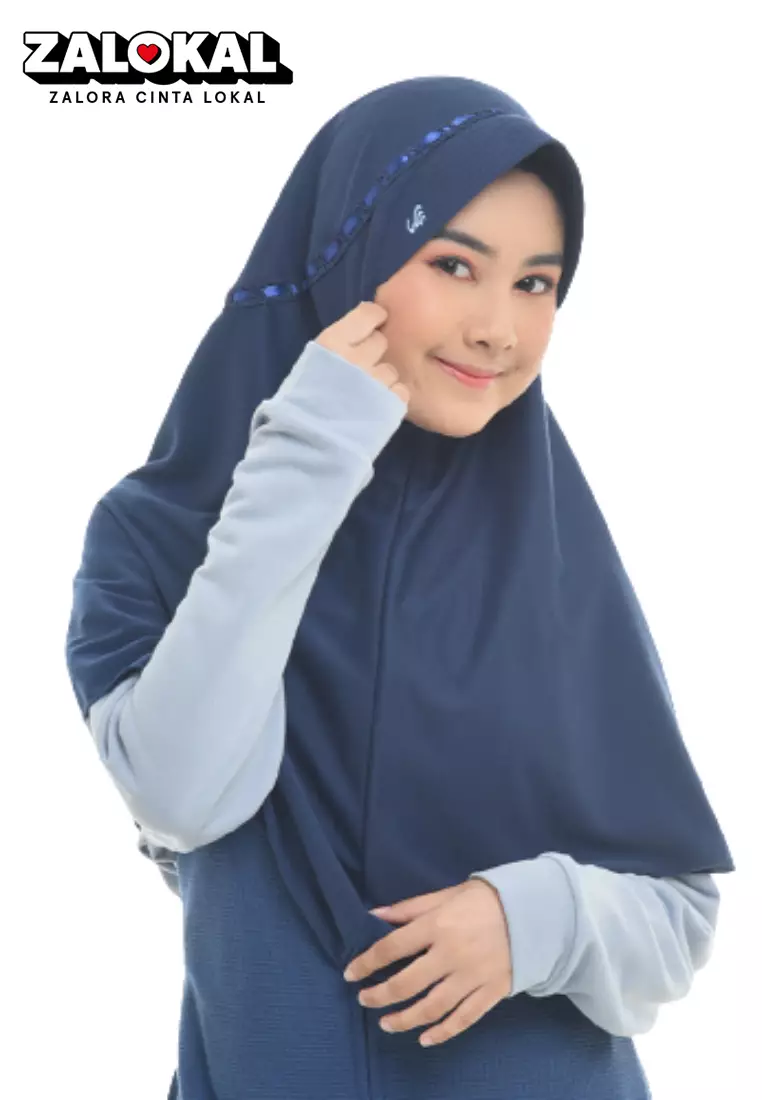 Kerudung Sekolah Instan Hemy XS - Navy