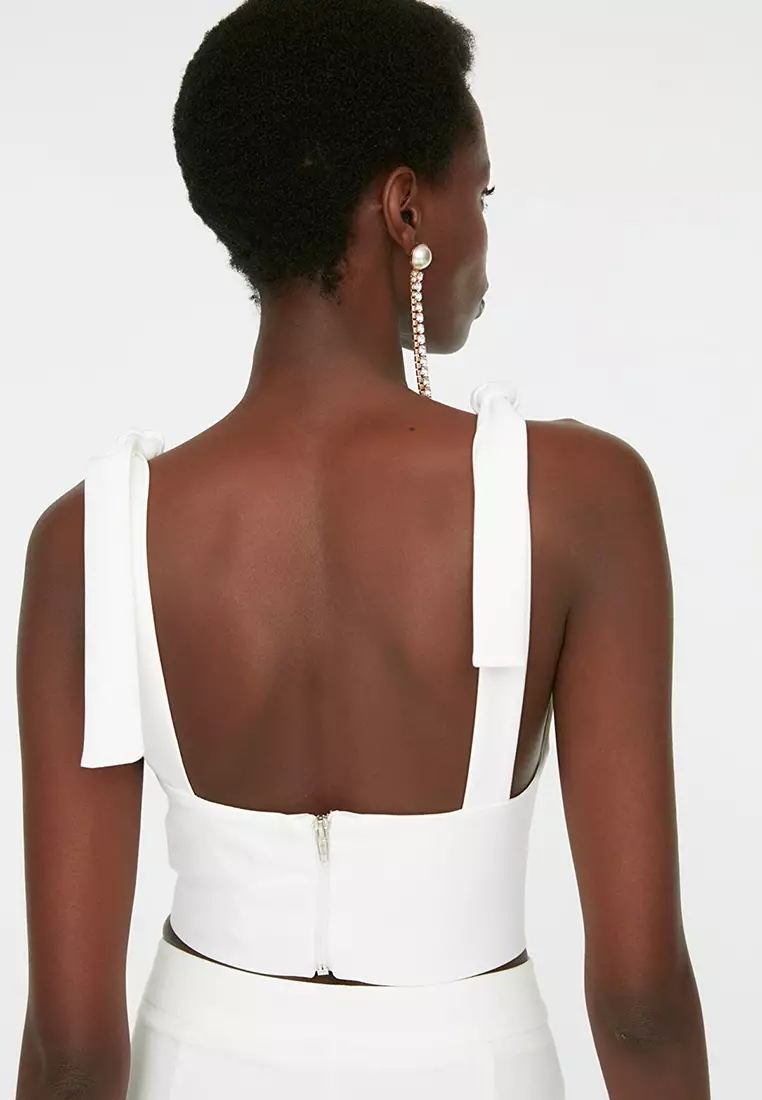 Buy Trendyol Tie Bustier Top 2024 Online ZALORA
