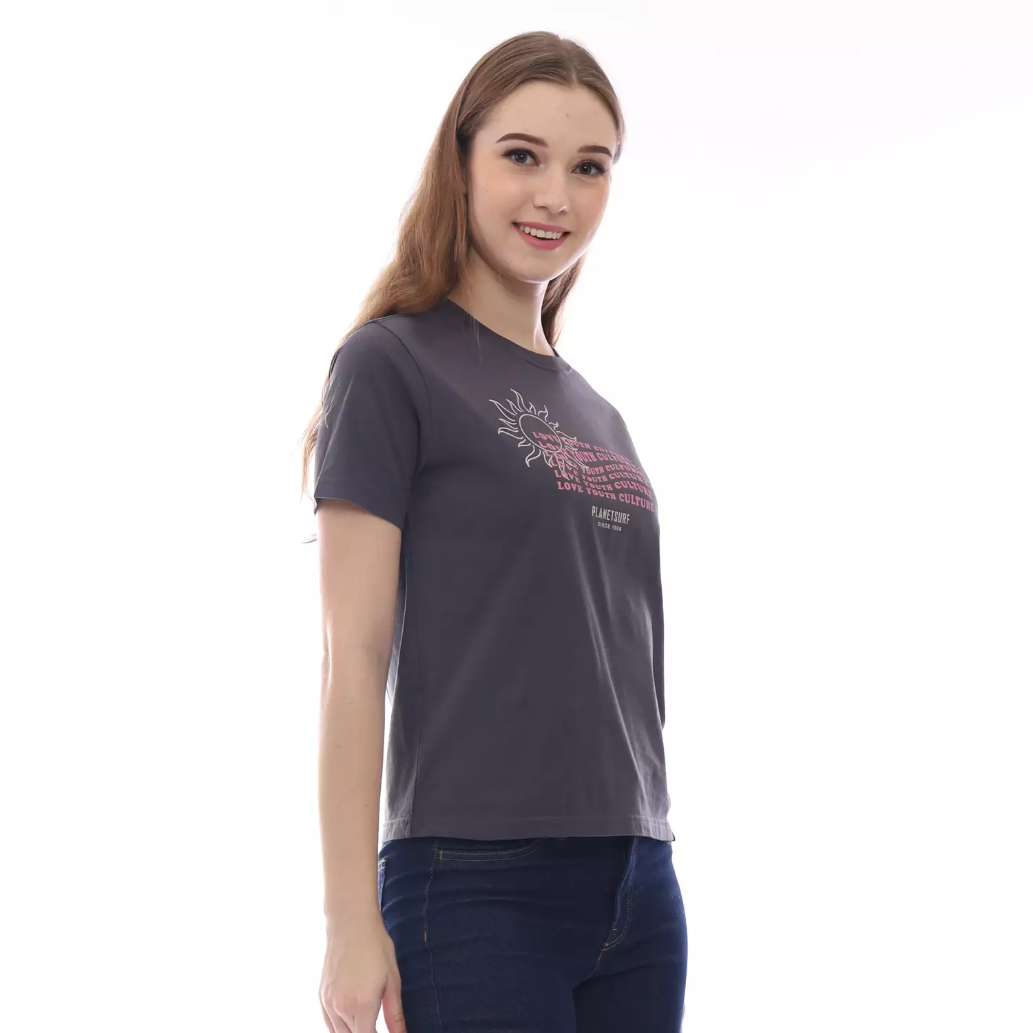 Planet Surf Clothing Kaos Lengan Pendek Wanita Raisa Ladies Tee 231C Planet Surf