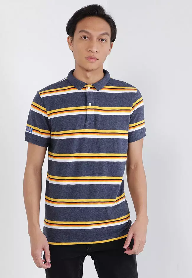 retro stripe polo