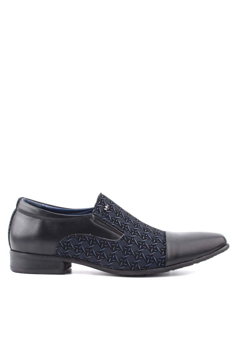 LR LARRIE Men Dark Blue Unique Duo Designed Smart Casual Business Shoes