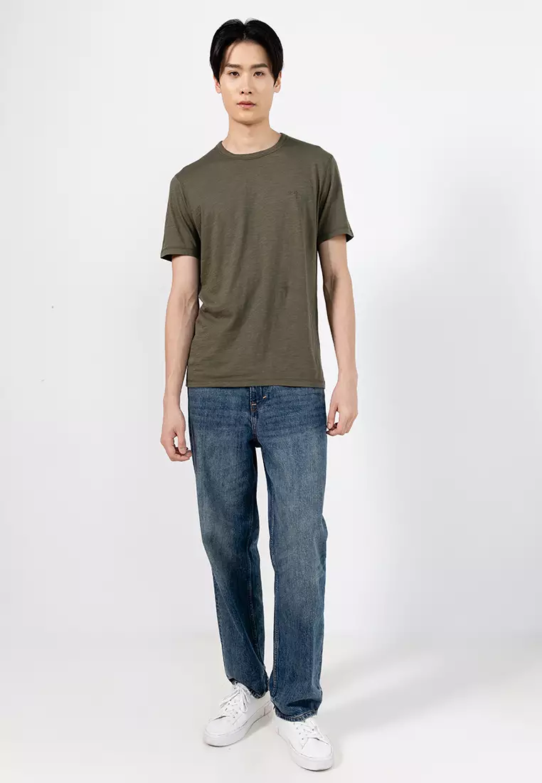 Logo Slub Cotton T-Shirt - BOSS Orange