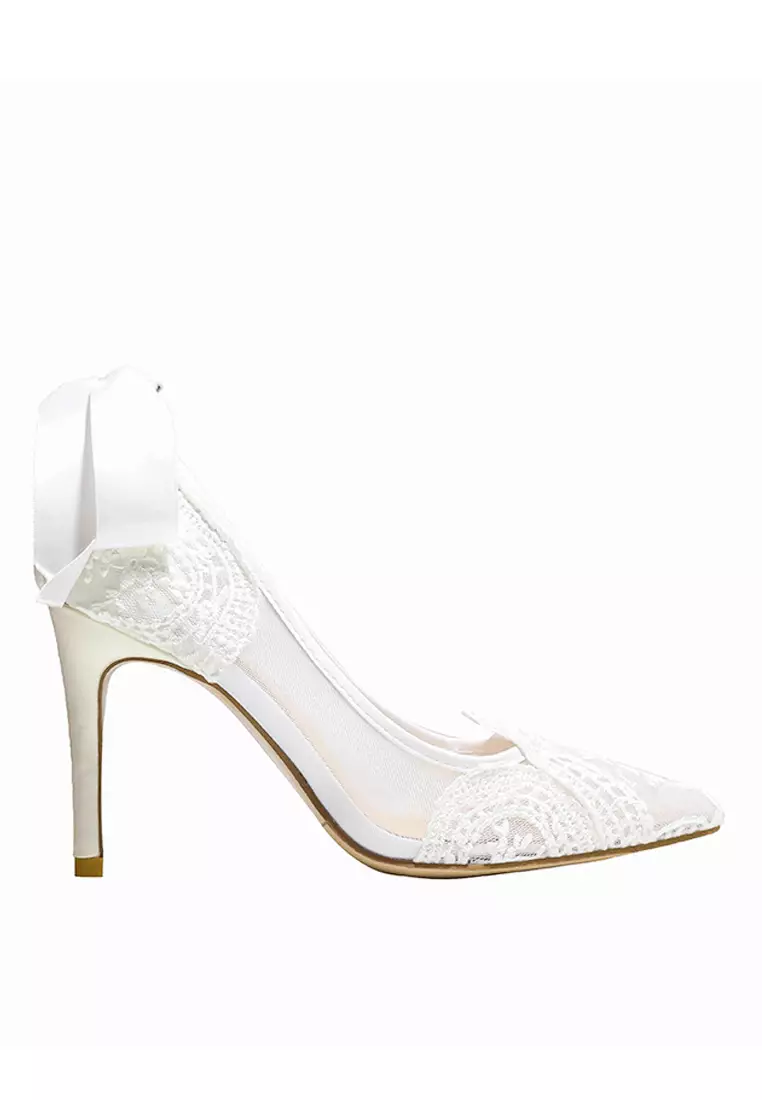 Discount on Twenty Eight Shoes  shoes - SKU: VANSA 8cm Sexy See-through Lace High Heel Shoes VSW-Pzz01.8