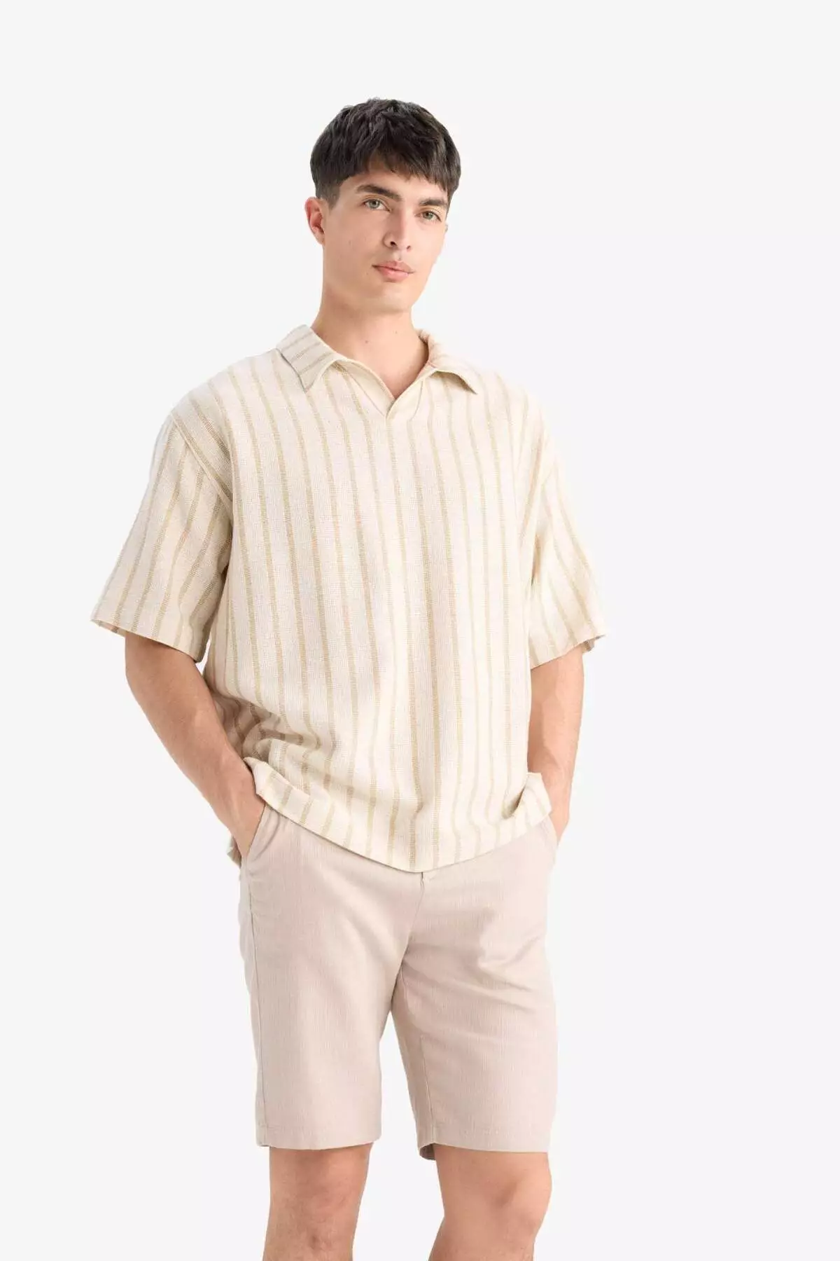 100% Cotton Bermuda Shorts D4268Ax25Sm