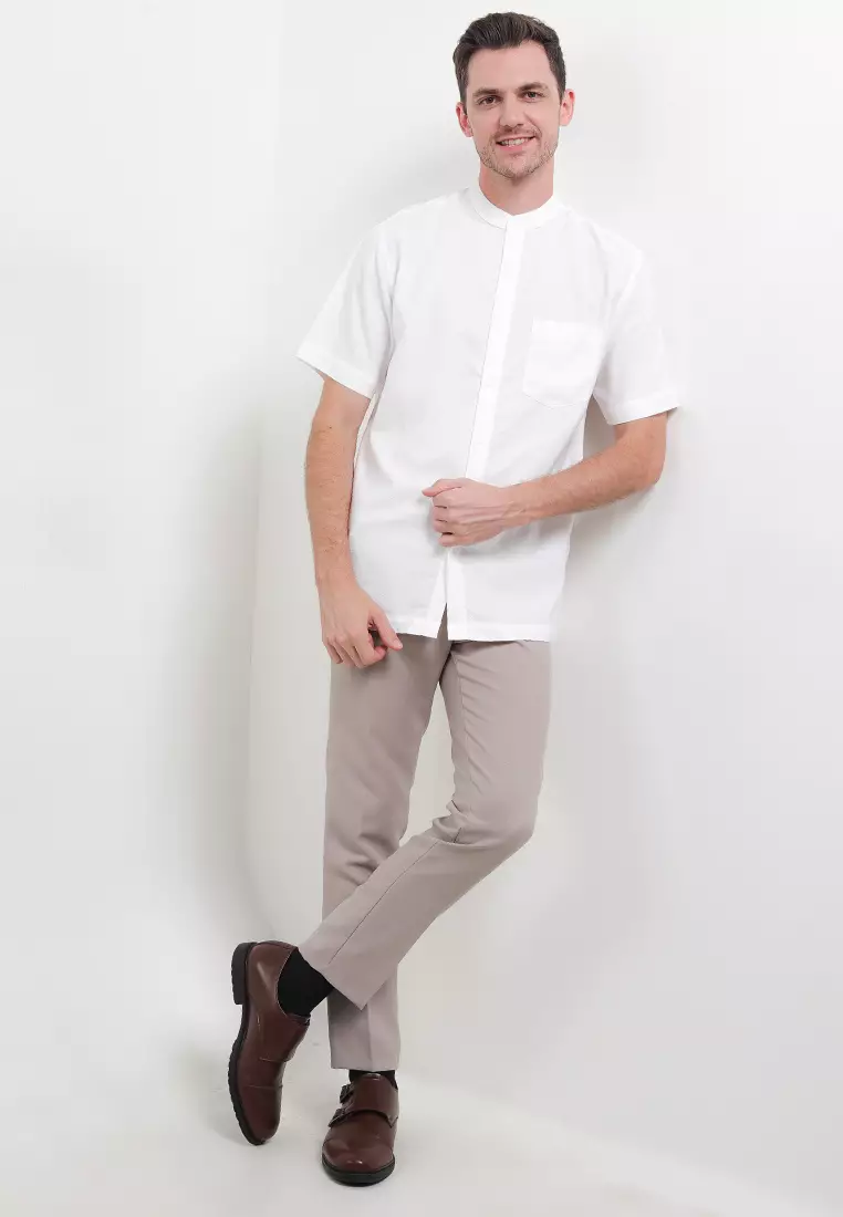 Padma Nara Putih Lengan Pendek Baju Koko