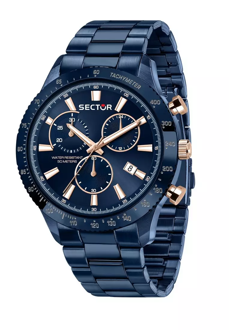 Men's chronograph stainless steel watch outlet