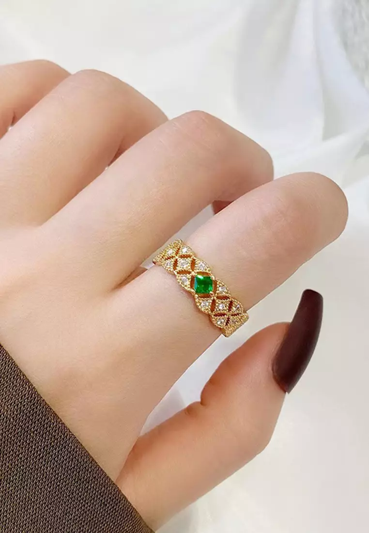 Cincin Wanita Original Berlian Perhiasan Antik Korea Cincin Cewek Rings
