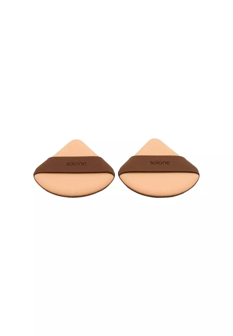SOLONE Double Sided Air Cushion Puff - Fan-Shaped 2piece