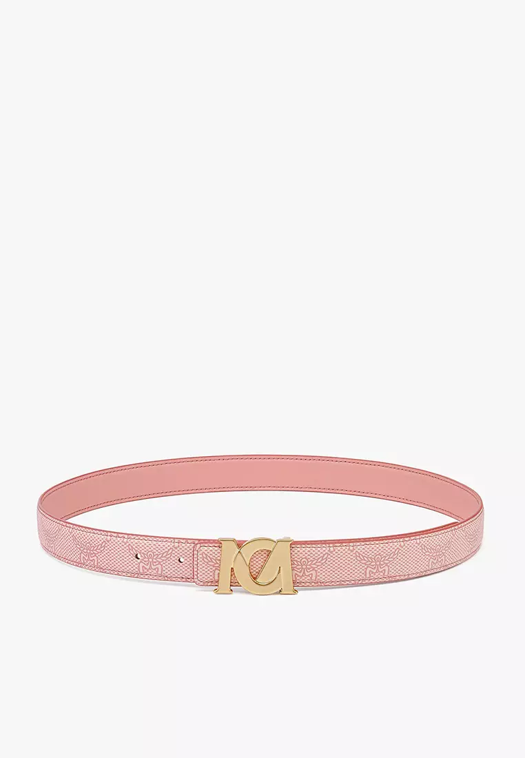 MCM ADJUSTABLE LEATHER BELT NWT COLOR BLOSSOM PINK WITH WHITE LOGO. ? MCM | Accessories | Pink Mcm Belt | Poshmark main image 3