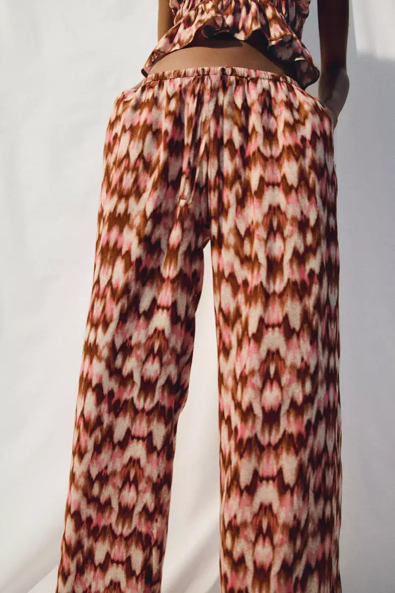 Straight drawstring trousers