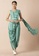 Indya green Teal Floral Boota Jumpsuit with Attached Dupatta F9226AA1C8350DGS_5
