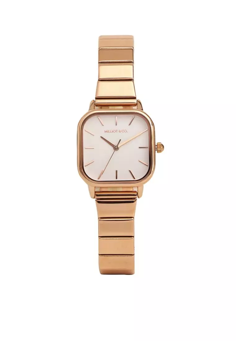 網上選購Milliot Co Ainsley Rose Gold Leather Strap Watch 2025