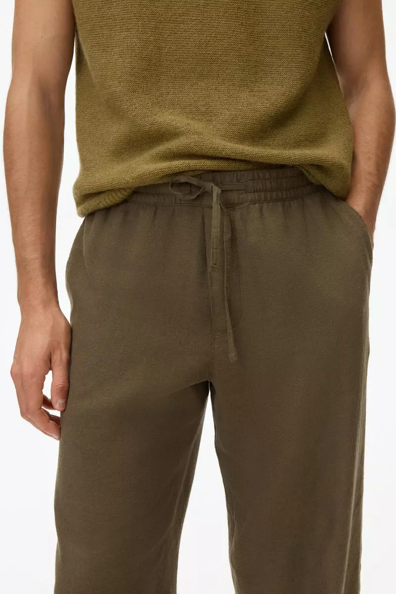 Relaxed Fit Linen-blend trousers