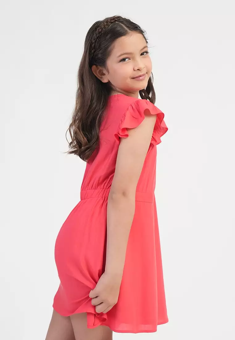 Treehouse Girls Bella Ruffle-Sleeve Girl's Dress