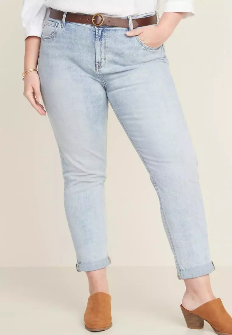 Jeans Old Navy High-Waisted O.G. Straight Ripped Cut-Off Ankle para Mujer