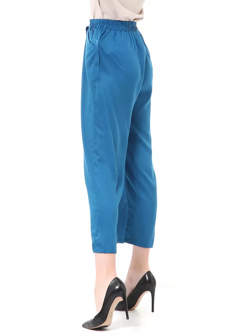 Stella Celana Panjang Casual Wanita Kulot Loose Pants Homewear Material Rayon ORIGINAL - Deep Sea