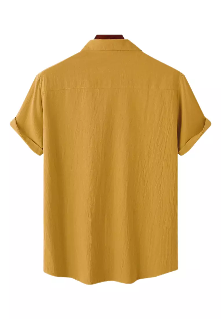 Loose Square-neck Linen Shirt YL-SKD01