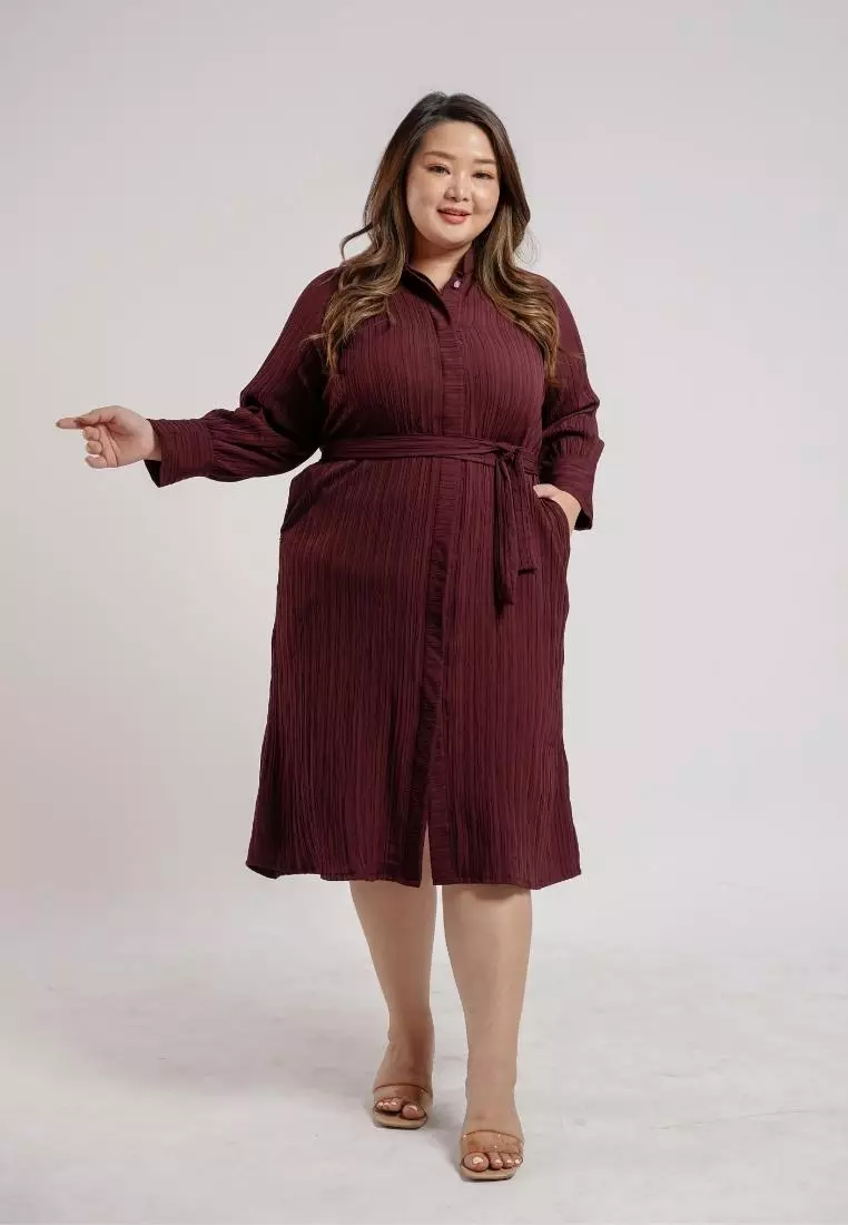 Plus Size Dress Evelyn Dark Cherry