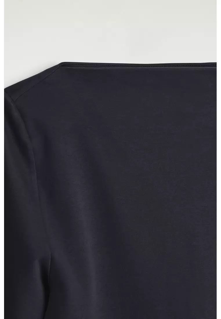 BOAT-NECK COTTON T-SHIRT
