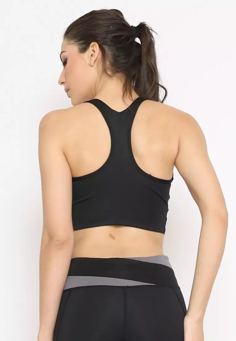 Fitwear - Sportbra Olahraga Wanita HERIN BRA 2TONE SEAMLESS - BLACK GREY