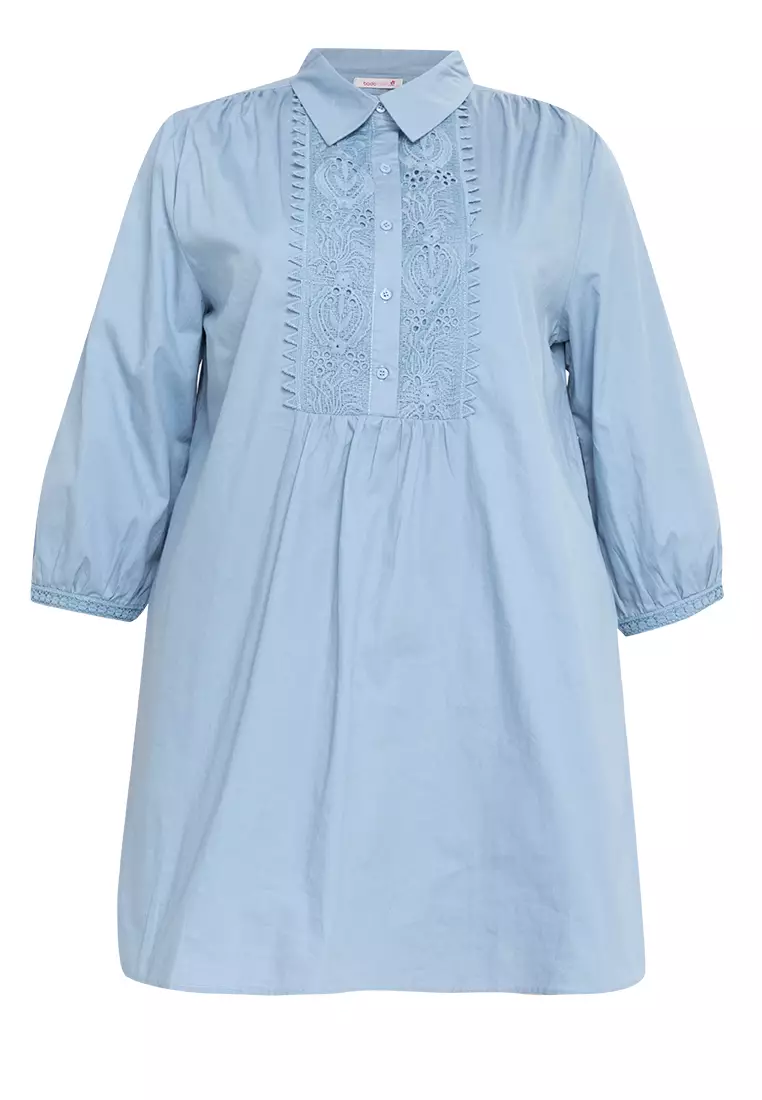 Calandria Lace Bib Shirt Dress