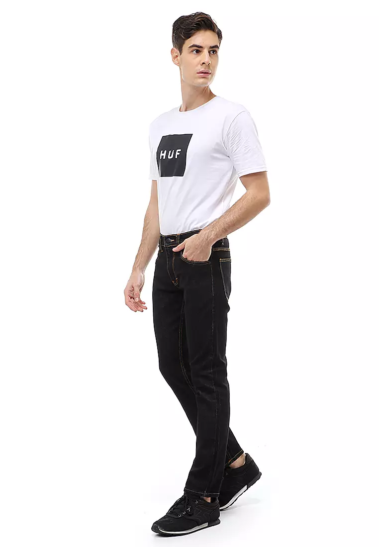 Locko Celana Panjang Pria Skinny Jeans Stylish Material Denim ORIGINAL - Blue Black