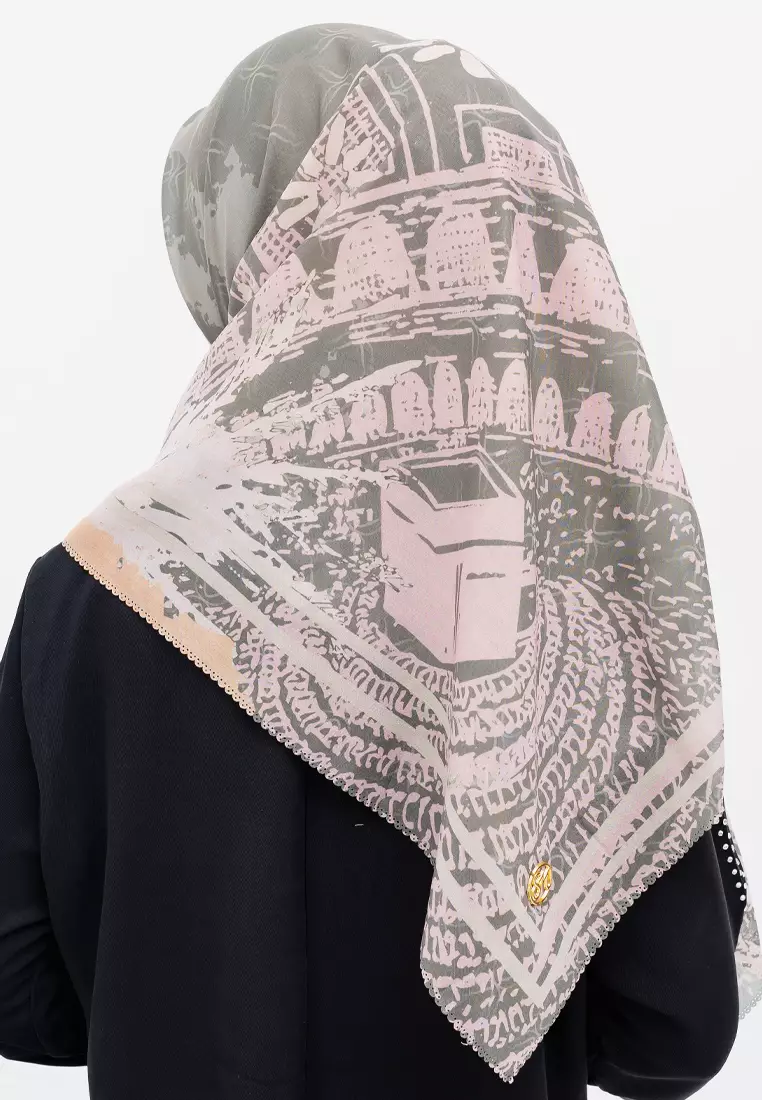 Berkah Signature Square Voile Scarf Hijab Premium Wanita Soft Green