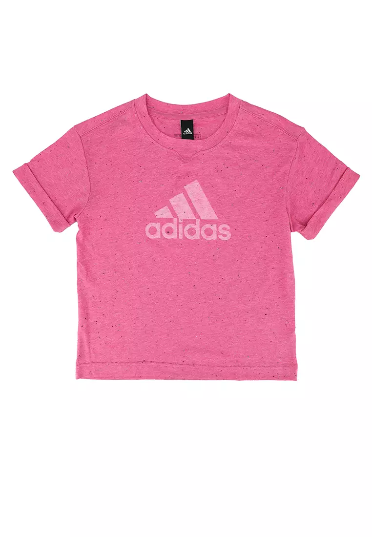 Girls pink adidas t shirt sale