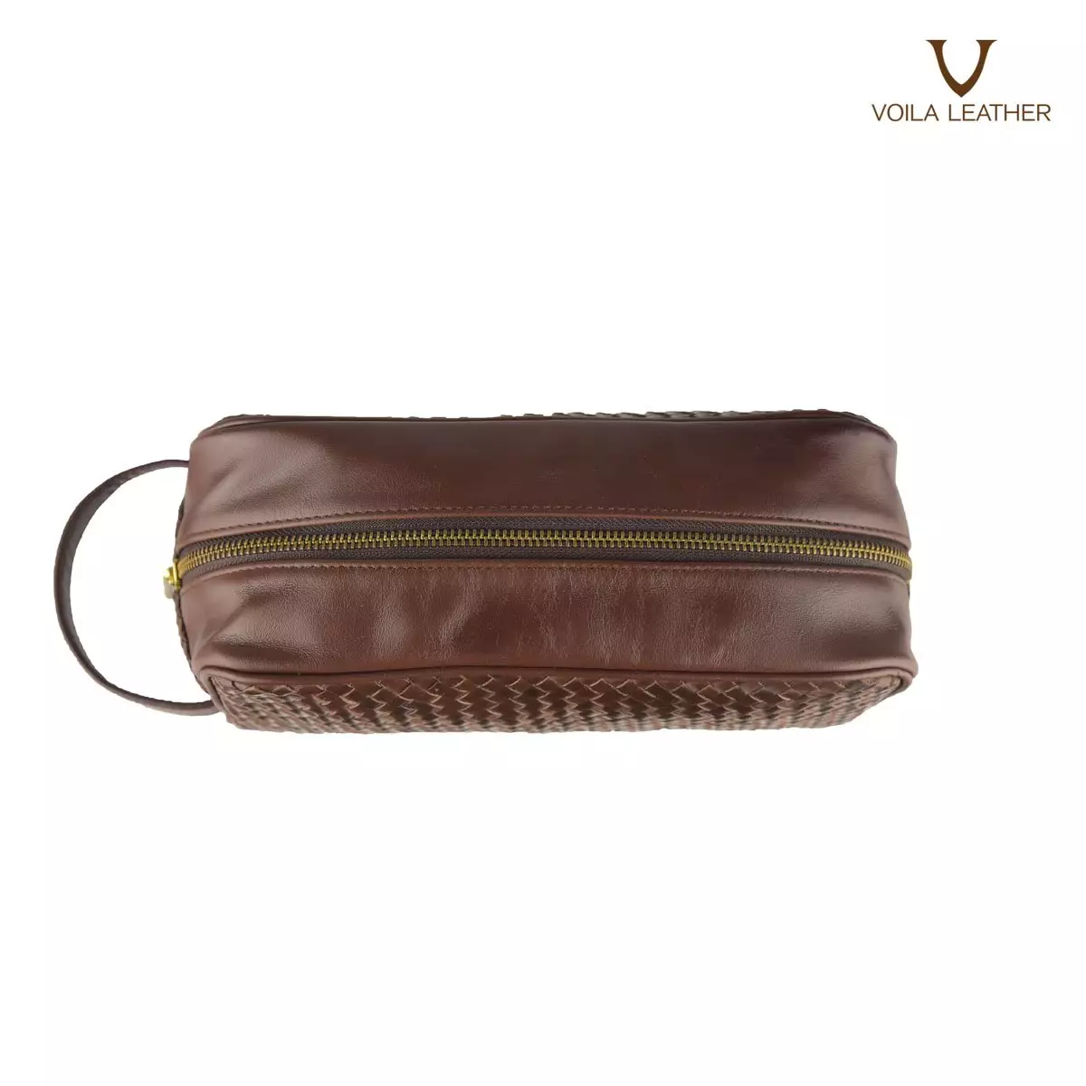 Pouch Anyaman Kulit Asli Voila New Andrea Brown